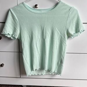Teal cropped tshirt